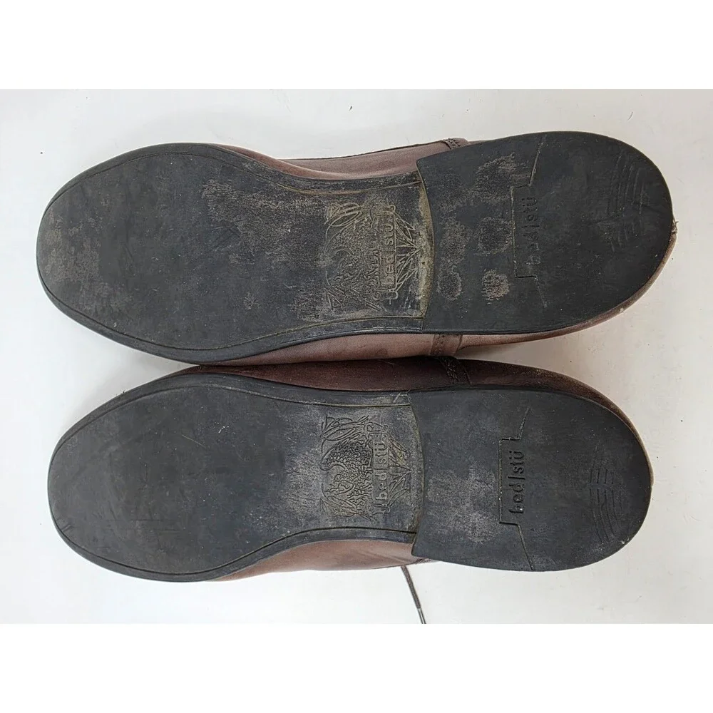 Bed|Stu Mens Bricker Brown Dirty Vegetable Genuine Leather Lace Up Shoes Sz.12